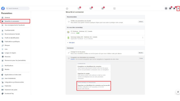 enregistrement informations personnelles facebook application danger