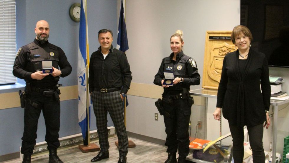 Six policiers médaille Assemblée nationale