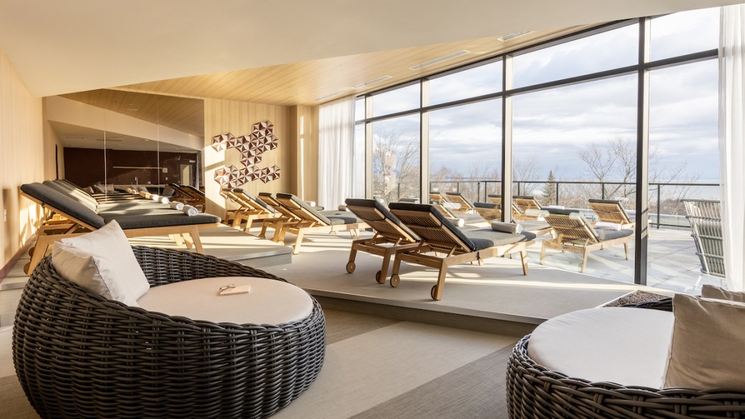 Le Club Med Charlevoix offre une vue imprenable sur le fleuve Saint-Laurent dans presque tout l'hôtel.
