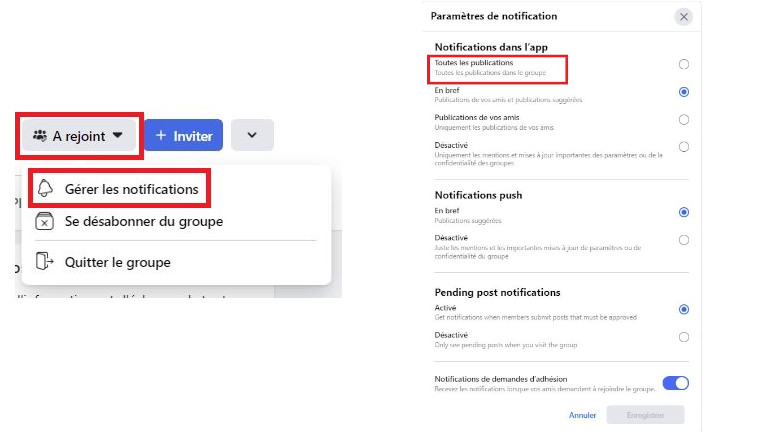 Comment activer notifications groupe facebook ordinateur