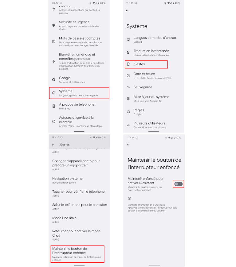 comment modifier fonction bouton accueil telephone tablette android 12