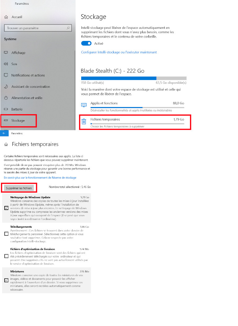 Voici où voir et supprimer les fichiers temporaires dans les paramètres de stockage de notre ordinateur sur Windows 10. Comment gérer les fichiers temporaires et inutiles sur Windows 10