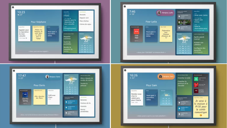 &eacute;crans accueil diff&eacute;rents selon membres famille