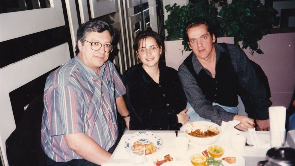 Pierre Pageau en compagnie de la conjointe de l'époque de Jean-Marc Vallée, Chantal Cadieux, et du réalisateur vers 1996 à Los Angeles.