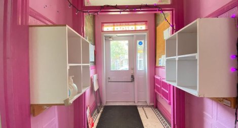 Le hall d'entr&eacute;e du triplex.