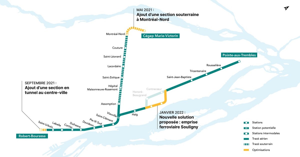 REM de l’Est: un nouveau tracé qui suscite satisfaction et questions