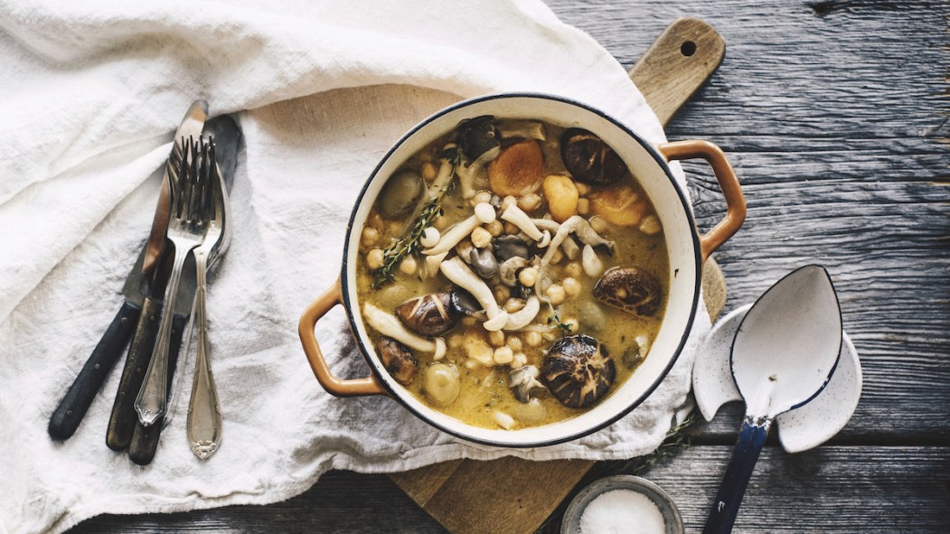 Saisons - Ragoût aux champignons et aux pois chiches