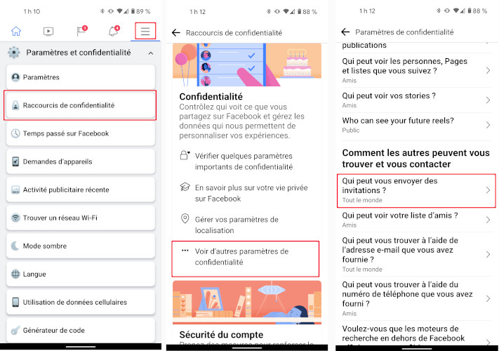 Voici comment limiter les demandes d’amitié Facebook seulement aux amis de nos amis à partir d’un téléphone intelligent ou une tablette. Comment empêcher demandes amitiés inconnus Facebook téléphone intelligent tablette