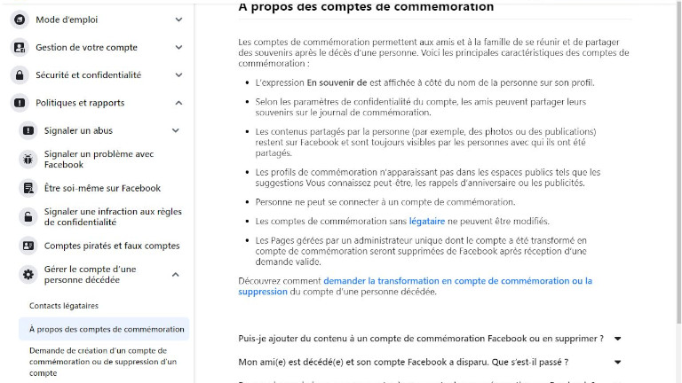 transformer compte facebook comm&eacute;moratif comm&eacute;moration hommage proches d&eacute;c&egrave;s