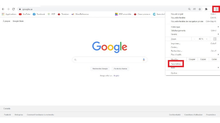 &eacute;tape 1 suppression donn&eacute;es personnelles Google Chrome