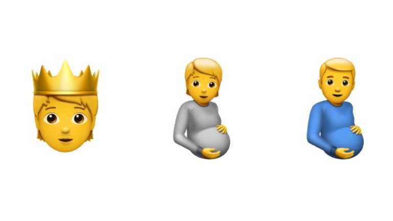 homme enceint b&eacute;b&eacute; personne non-genr&eacute;es emojis mise &agrave; jour iOS Apple 