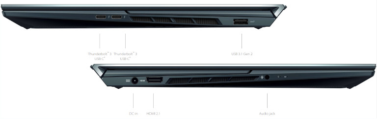 Ports ordinateur portable Zenbook Pro Duo Asus