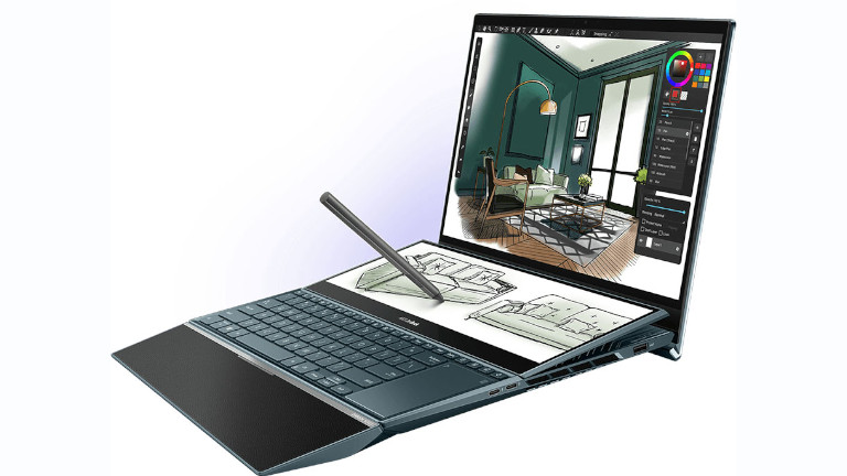 Ordinatuer portable Zenbook Pro Duo  Asus Screenpad stylet