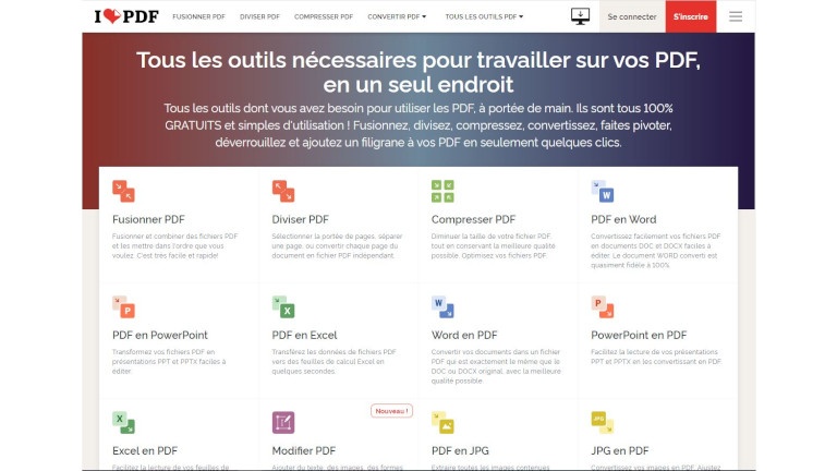Site web de iLovePDF pour modifier leurs fichiers PDF