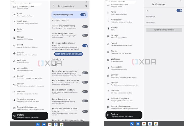 TARE &eacute;conomie batterie espace t&eacute;l&eacute;phones intelligents tablette android 13