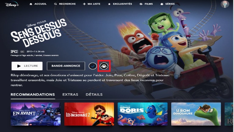 disney+ groupwatch regarder ensemble films s&eacute;ries t&eacute;l&eacute; visionner amis inviter