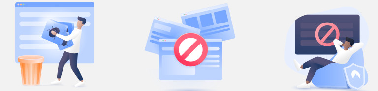 L’outil de Protection Anti-menaces de NordVPN nous protège des sites, logiciels et publicités malveillantes. NordVPN protection anti-menaces