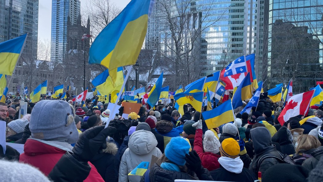 Manifestation en soutien au peuple ukrainien