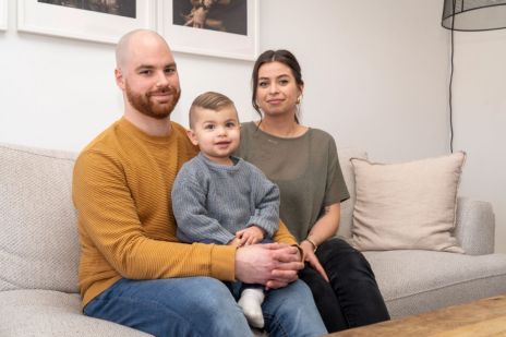 La famille d'Andr&eacute;anne Richard, son conjoint David Lagani&egrave;re