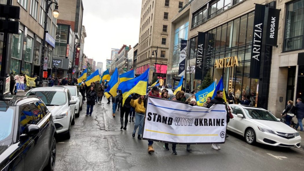 Manifestation guerre Ukraine Montréal