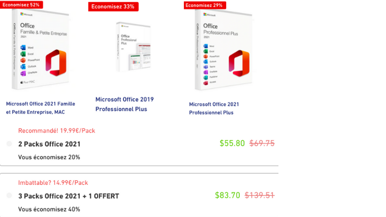 aperçu diverses licences à bas prix Yeslicence