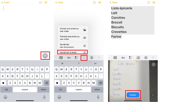 comment num&eacute;riser notes manuscrites iOS 15.4