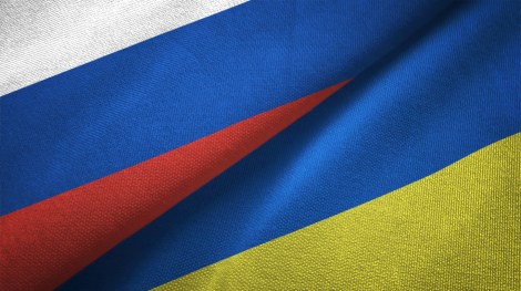Montage drapeau Russie Ukraine