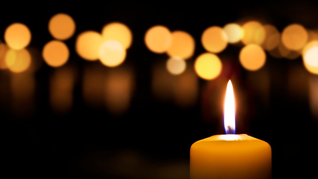 Candles on dark background