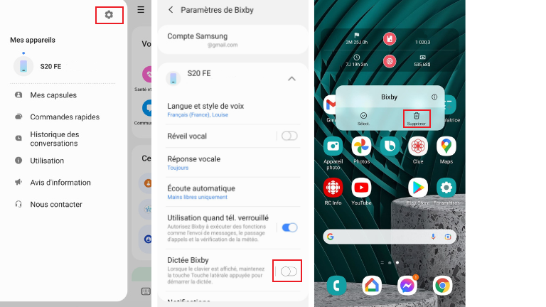 supprimer compl&egrave;tement application Bixby Samsung Galaxy