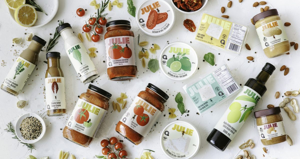 Les produits v&eacute;g&eacute;tariens de Julie Snyder.
