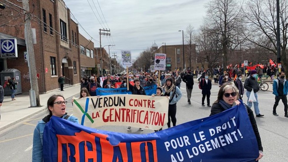 Manifestation à Verdun contre la crise du logement.