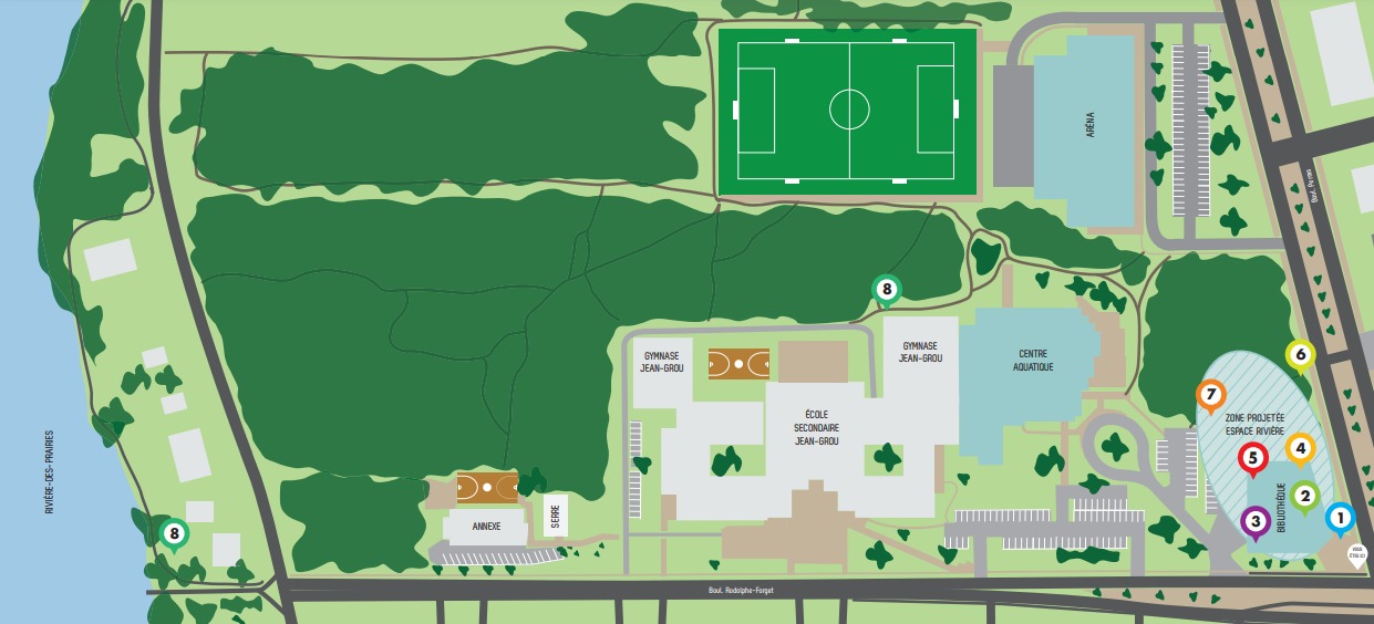 L’Espace Rivière se trouvera près de l’école secondaire Jean Grou.
