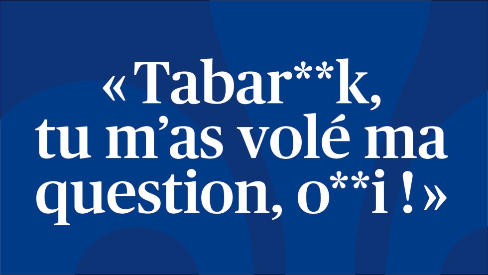 Phrase d'un journaliste qui dit Tabarnak tu m'as volé ma question osti pendant un point de presse de Luc Boileau