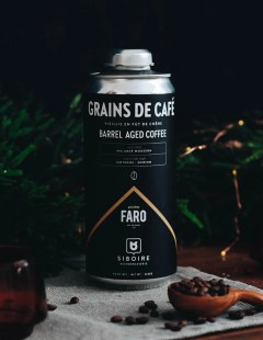 Brûleries Faro – Grains de café vieillis en fûts de chêne de microbrasserie