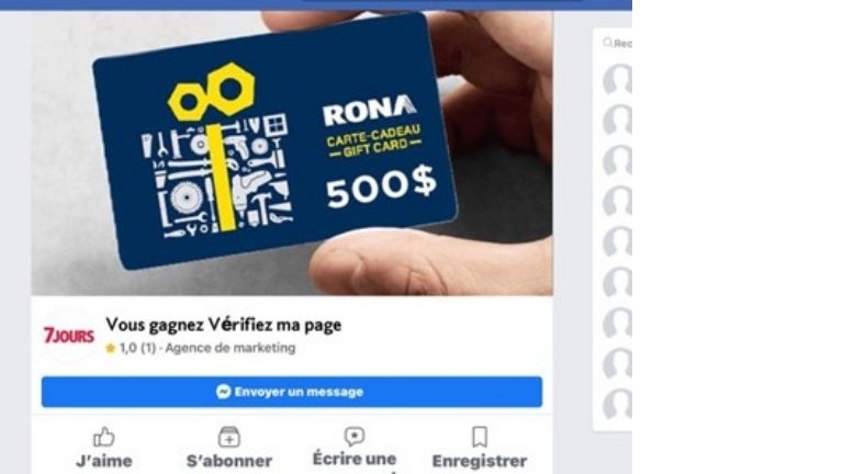 reconnaitre fraude modus operandi faux concours Facebook payant