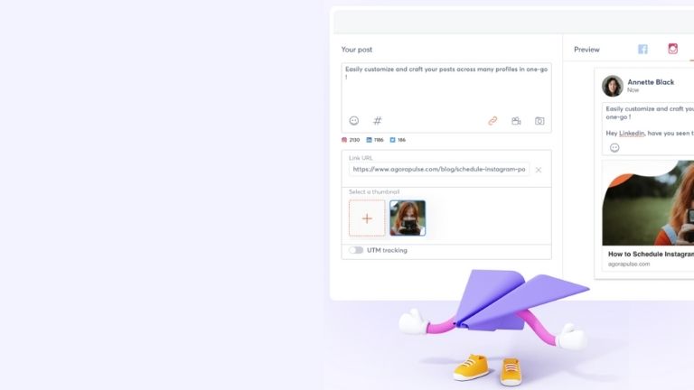 agorapulse gestion m&eacute;dias sociaux outil publication