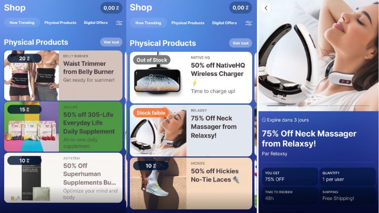 app Sweatcoin boutique en ligne produits cheap