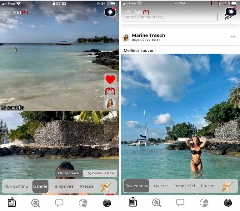 application intelligente maillot de bain Spinali