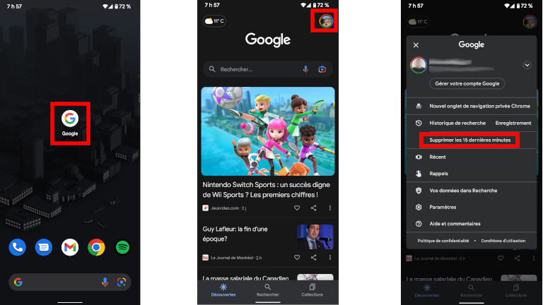 google-application-comment-effacer-historique-15-minutes-telephone-android-iphone