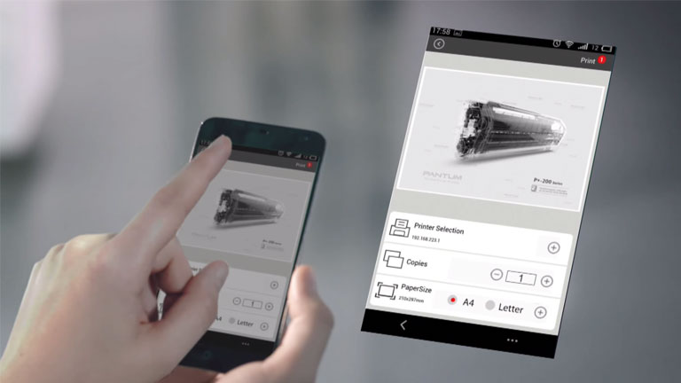 imprimante laser pantum p2500w compatible wifi application mobile