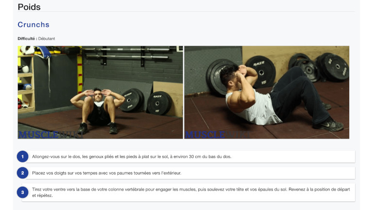 Aper&ccedil;u de l'application