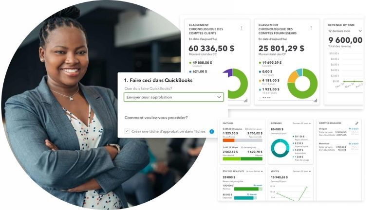 Quickbooks en ligne Avanc&eacute; rapidit&eacute; efficacit&eacute; t&acirc;ches