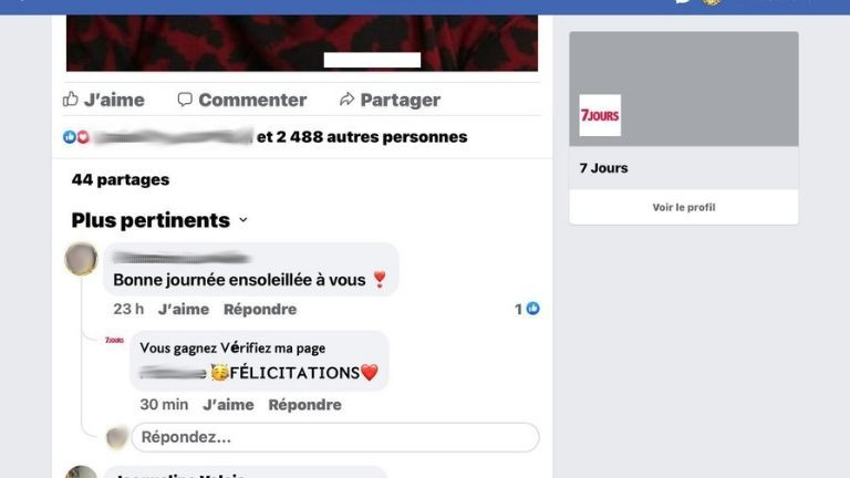 reconnaitre fraude modus operandi faux concours Facebook payant