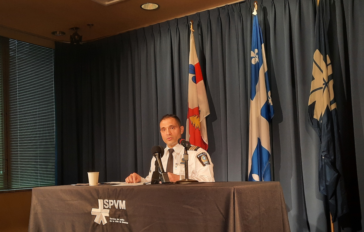 Le commandant Salvatore Serrao, porte-parole du SPVM dans le dossier du meurtre de la jeune Meriem Boundaoui en février 2021.