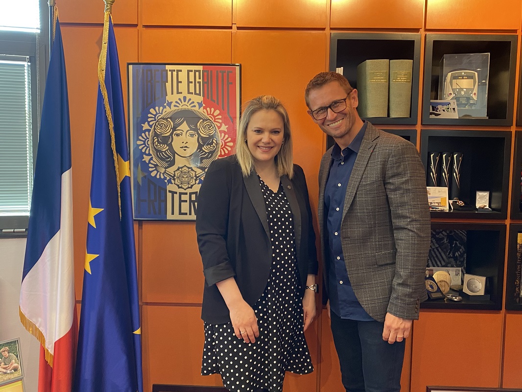 Christine Black et le maire d’Évry Courcouronnes, Stéphane Beaudet