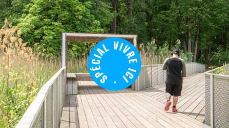 L’autoroute 40 et le parc-nature de la Pointe-aux-Prairies séparent les deux districts qui forment l’arrondissement de Rivière-des-Prairies–Pointe-aux-Trembles.