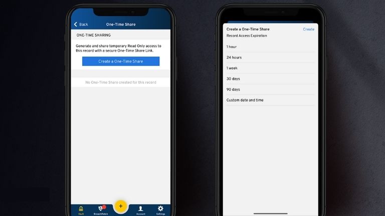 keeper one-time share expiration partage crypt&eacute;