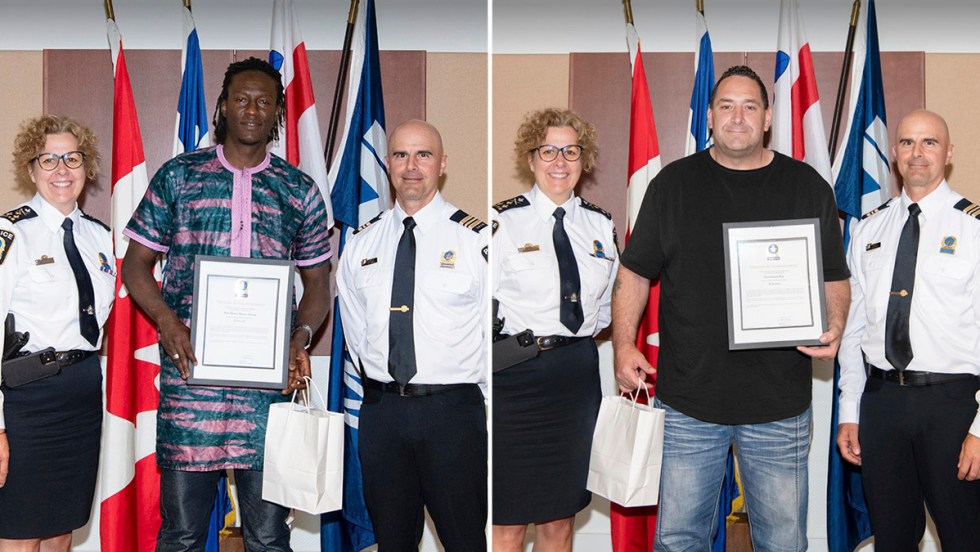 Les deux hommes ont été honorés le 15 juin dernier.