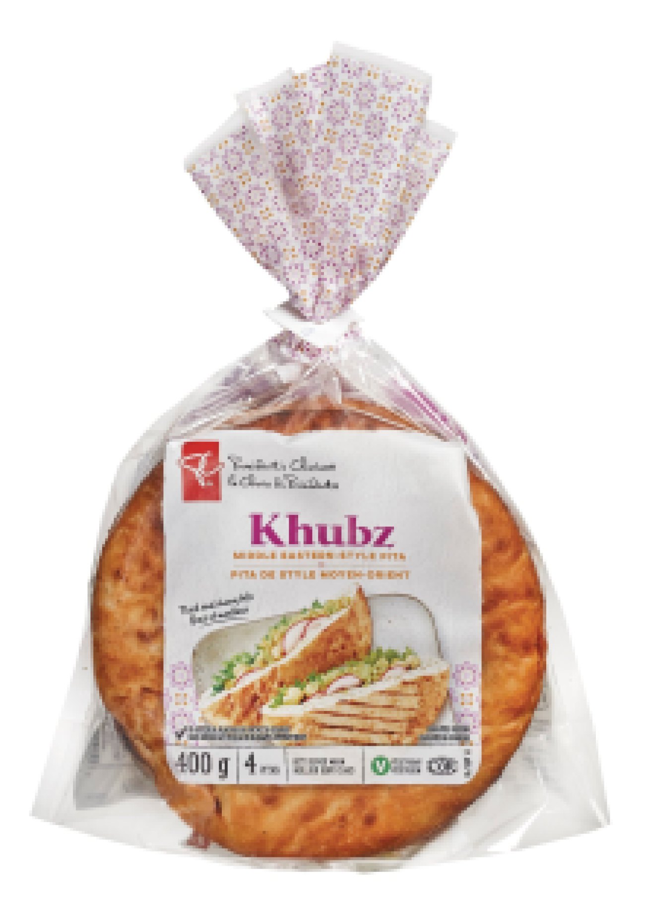 Hummus Zahtar et pain Khubz Choix du Président
