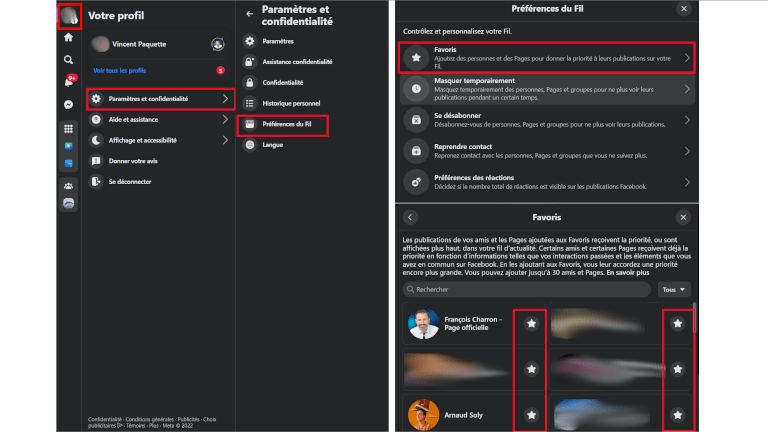 Ajouter amis favoris Facebook ordinateur